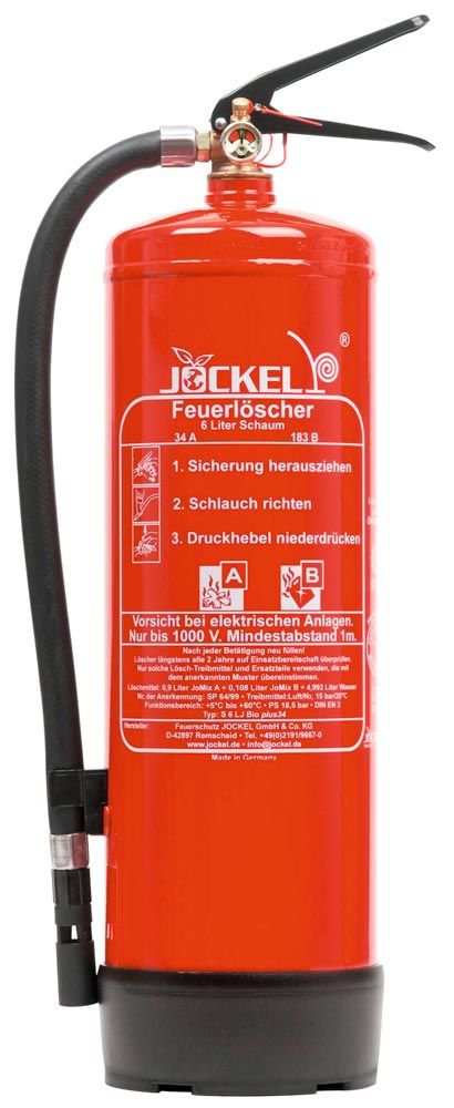 PM10-S6/43A Feuerlöscher 6 Liter fluorfreier Schaum inkl.  Standard-Wandhalter