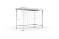 WSM Raucherunterstand, BxTxH 2950x1550x2360 mm, lichte Höhe 2200 mm, ca. 4-5 Personen, verzinkt, als Bausatz, 102100314