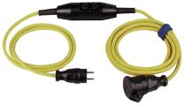 JeCo Schutzkontaktverlängerung 16 A 230 V 4,5m H07RN-F 3x1,5 mm² gelb