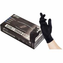 NITRAS TOUGH GRIP N, Nitril-Einmalhandschuhe, schwarz, EN ISO 374 - Gr. S-2XL - 1 Box