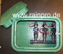 RAINPRO Ventilstation mit 3 HUNTER- Magnetvent. Gr.1", mit O-Ring